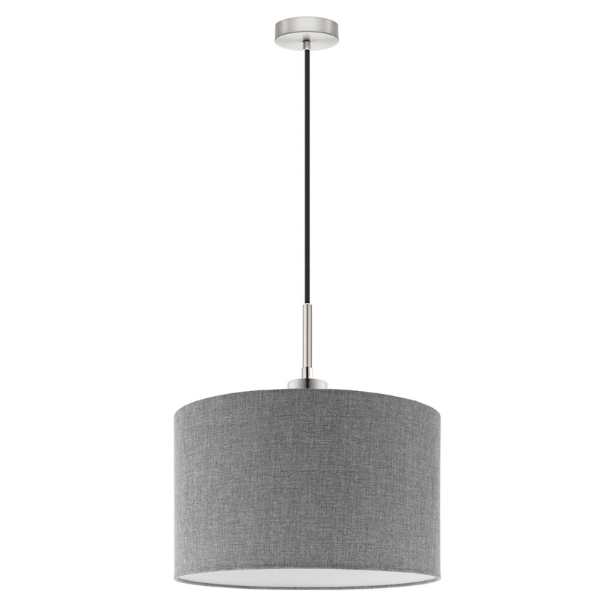 Eglo - LED  Lustr na lanku TUNJA 1xE27/60W/230V šedá