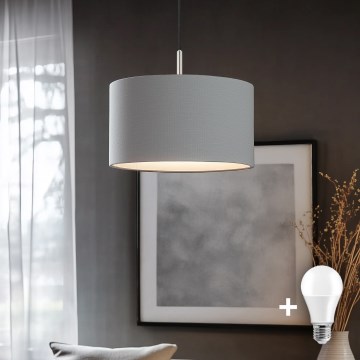 Eglo - LED  Lustr na lanku TUNJA 1xE27/60W/230V šedá