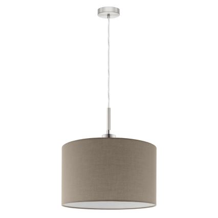 Eglo - LED Lustr na lanku TUNJA 1xE27/60W/230V taupe