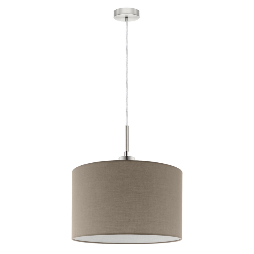 Eglo - LED Lustr na lanku TUNJA 1xE27/60W/230V taupe