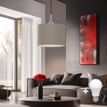 Eglo - LED  Lustr na lanku TUNJA 1xE27/60W/230V taupe