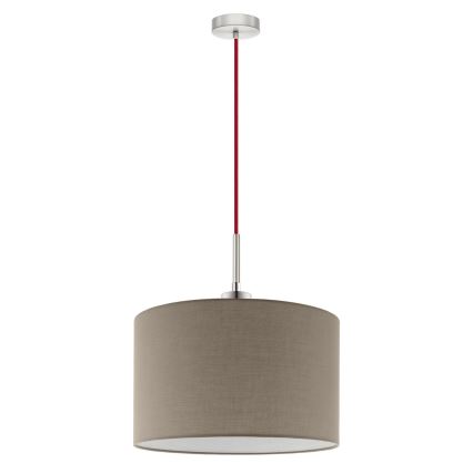 Eglo - LED  Lustr na lanku TUNJA 1xE27/60W/230V taupe