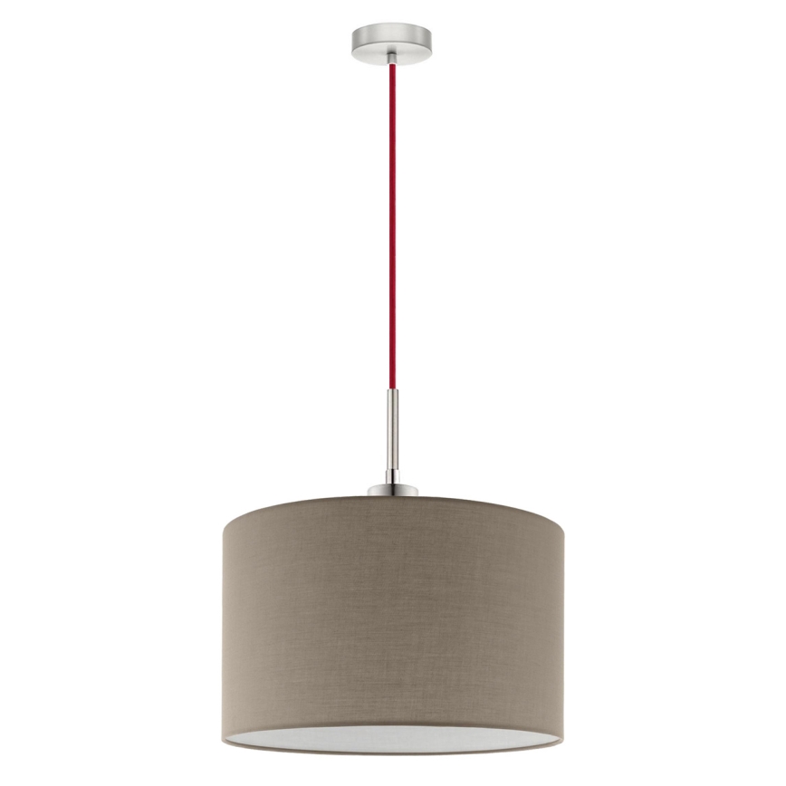 Eglo - LED  Lustr na lanku TUNJA 1xE27/60W/230V taupe