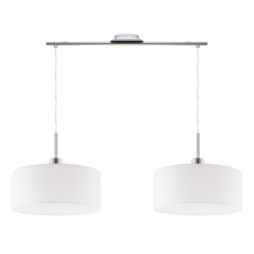 Eglo - LED  Lustr na lanku TUNJA 2xE27/60W/230V bílá