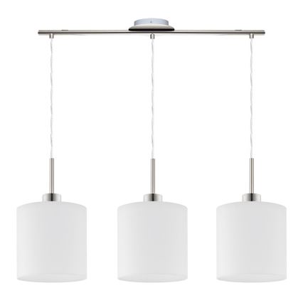 Eglo - LED  Lustr na lanku TUNJA 3xE27/60W/230V bílá