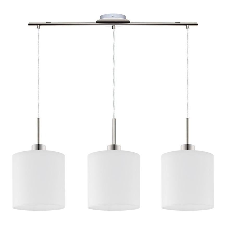 Eglo - LED  Lustr na lanku TUNJA 3xE27/60W/230V bílá