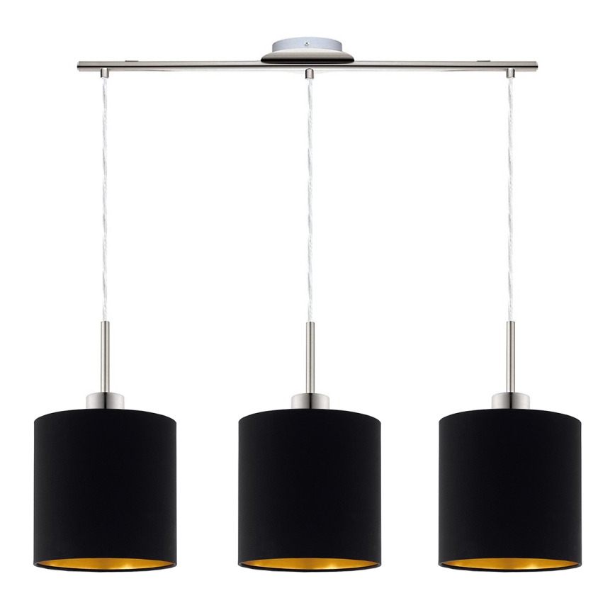 Eglo - LED  Lustr na lanku TUNJA 3xE27/60W/230V černá