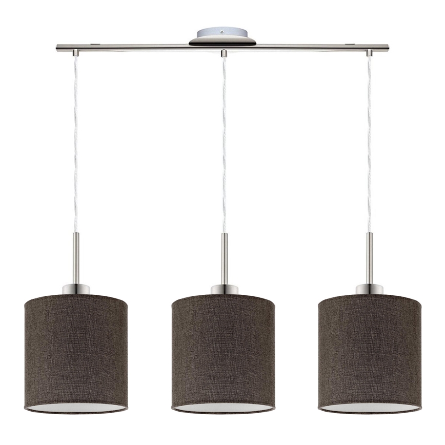 Eglo - LED  Lustr na lanku TUNJA 3xE27/60W/230V hnědá