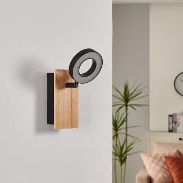 Eglo - LED Nástěnné bodové svítidlo LED/4,2W/230V černá/hnědá