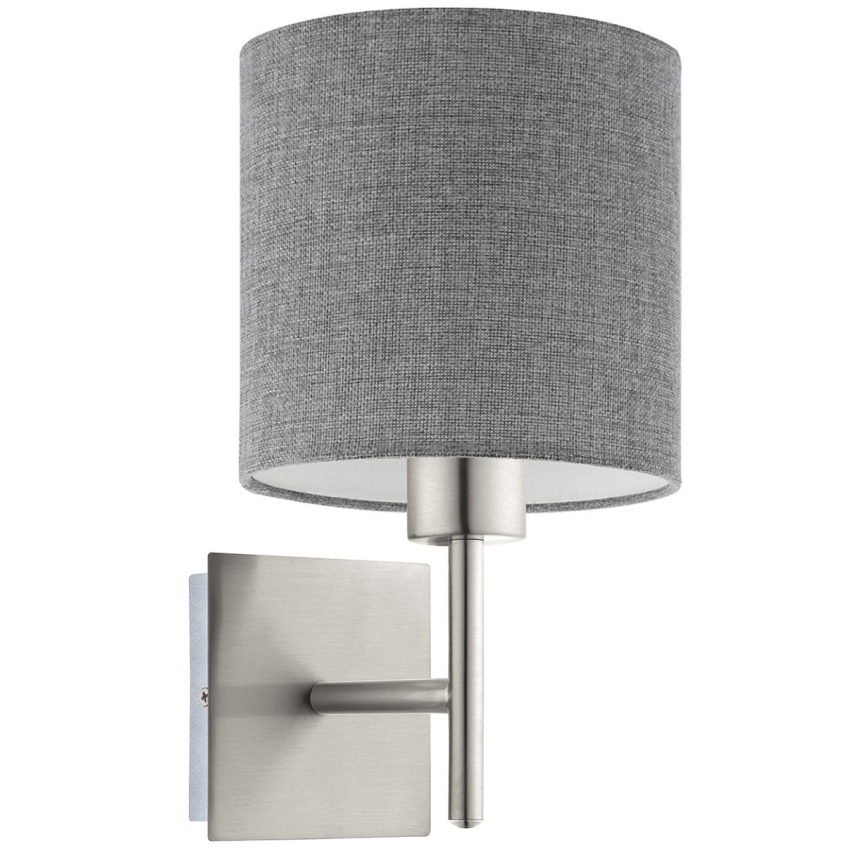 Eglo - LED  Nástěnné svítidlo TUNJA 1xE27/60W/230V matný chrom/šedá