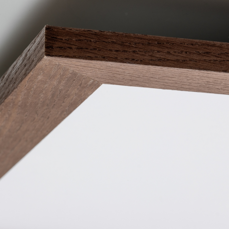 Eglo - LED Přisazený panel SALOBRENA WOOD LED/31W/230V 64x64 cm tmavě hnědá