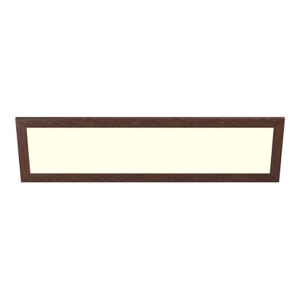 Eglo - LED Přisazený panel SALOBRENA-RW WOOD LED/34W/230V 2700/4000K 124x34 cm tmavě hnědá