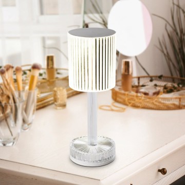 Eglo - LED RGB Stmívatelná nabíjecí stolní lampa LED/800 mAh čirá