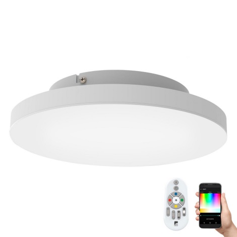 Eglo - LED RGB Stmívatelné stropní svítidlo TURCONA-C LED/15W/230V + dálkové ovládání