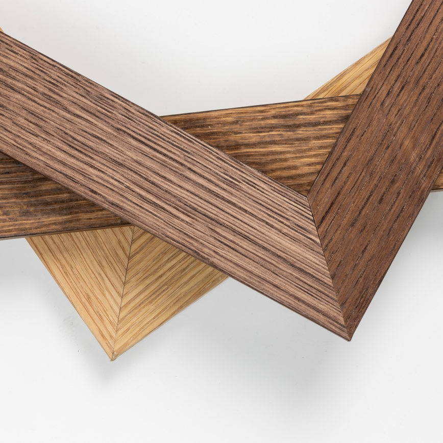Eglo - LED RGBW Stmívatelný přisazený/podhledový panel SALOBRENA-C WOOD LED/34W/230V 2700-6500K 34x124 cm tmavě hnědá + dálkové ovládání