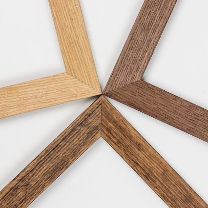 Eglo - LED RGBW Stmívatelný přisazený/podhledový panel SALOBRENA-C WOOD LED/34W/230V 2700-6500K 34x124 cm tmavě hnědá + dálkové ovládání