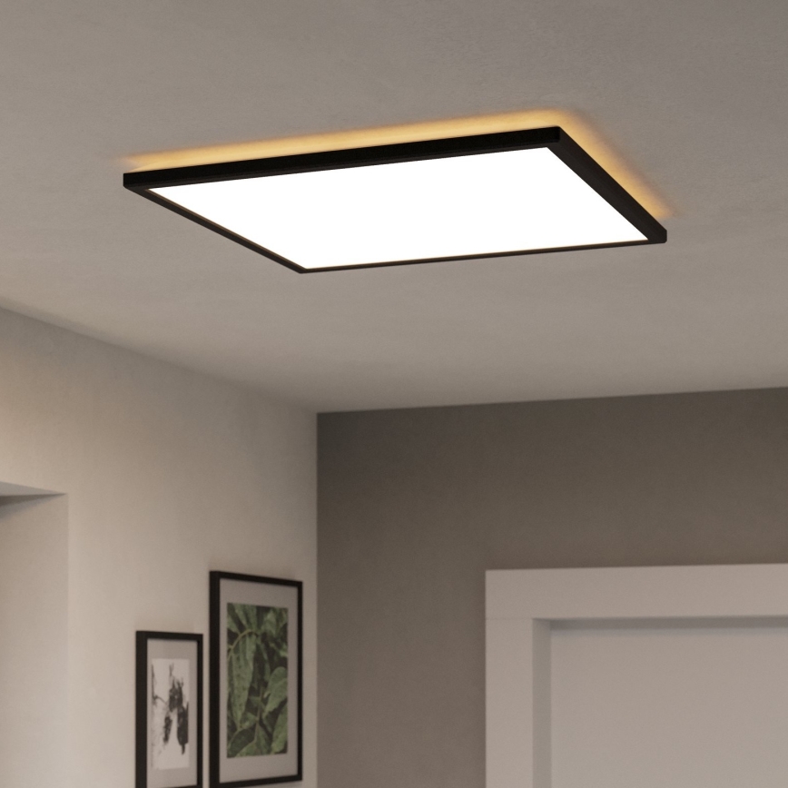 Eglo - LED RGBW Stmívatelné koupelnové stropní svítidlo LED/17W/230V 2700-6500K 50x50cm IP44 černá ZigBee