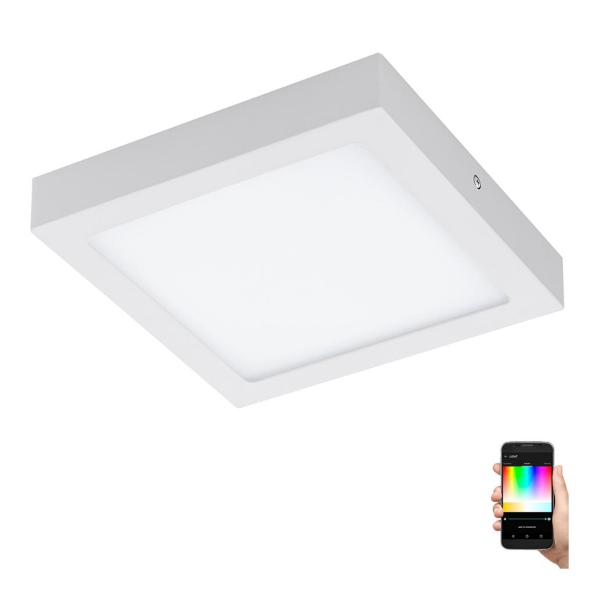 Eglo - LED RGBW Stmívatelné stropní svítidlo FUEVA-C LED/15,6W/230V Bluetooth 22,5x22,5 cm
