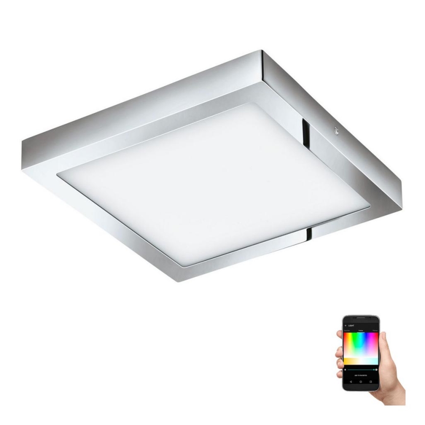 Eglo - LED RGBW Stmívatelné stropní svítidlo FUEVA-C LED/21W/230V Bluetooth IP44 30x30 cm