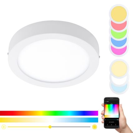 Eglo - LED RGBW Stmívatelné stropní svítidlo FUEVA-C LED/21W/230V