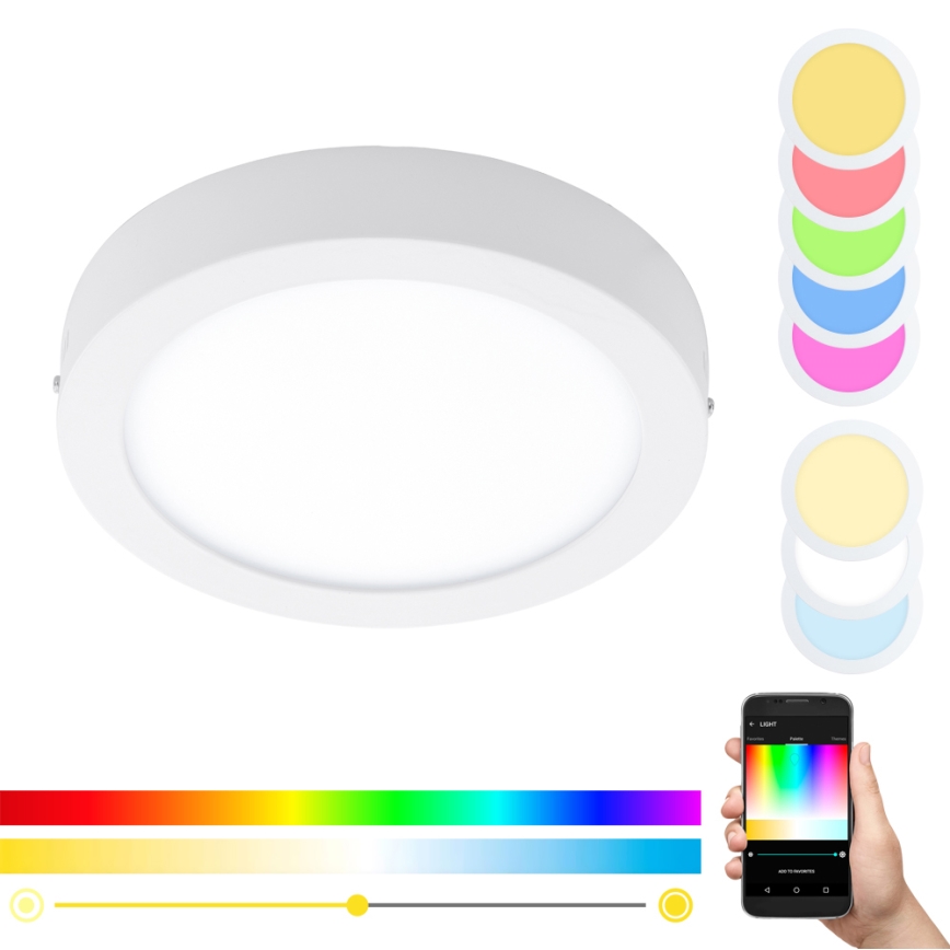 Eglo - LED RGBW Stmívatelné stropní svítidlo FUEVA-C LED/21W/230V