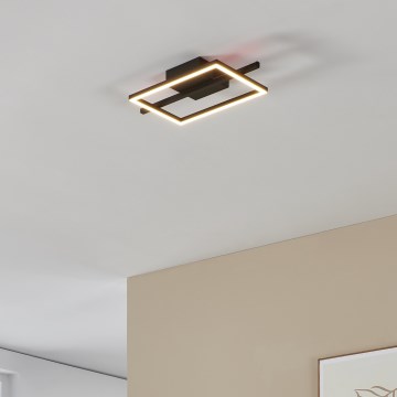 Eglo - LED RGBW Stmívatelné stropní svítidlo LED/17W/230V 2700-6500K černá + dálkové ovládání