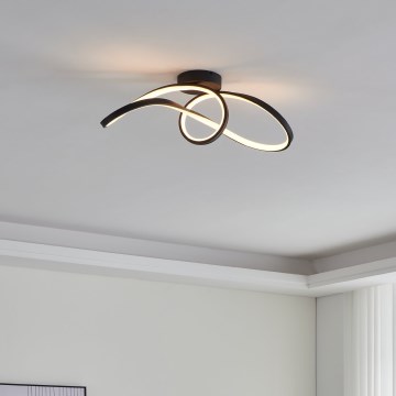 Eglo - LED RGBW Stmívatelné stropní svítidlo LED/22W/230V 2700-6500K černá