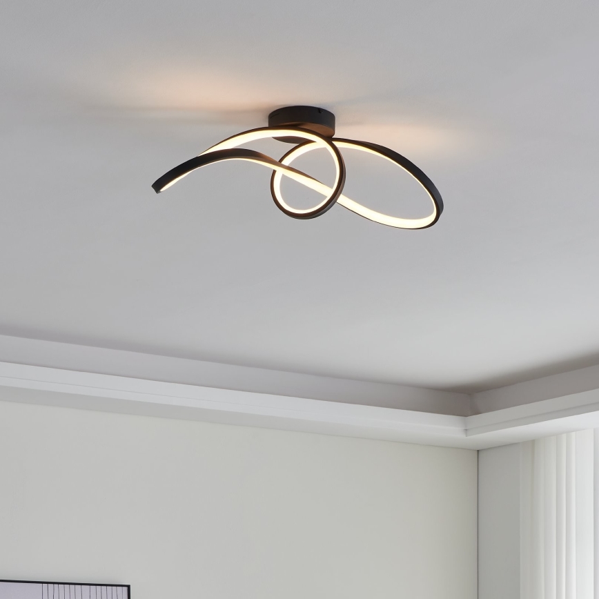 Eglo - LED RGBW Stmívatelné stropní svítidlo LED/22W/230V 2700-6500K černá