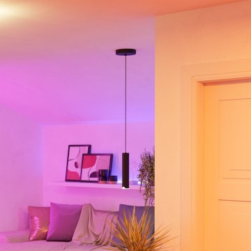 Eglo - LED RGBW Stmívatelný lustr na lanku LED/3,7W/230V 2700-6500K černá