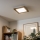 Eglo - LED RGBW Stmívatelný přisazený panel SALOBRENA-C WOOD LED/16W/230V 2700-6500K 34x34 cm hnědá + dálkové ovládání
