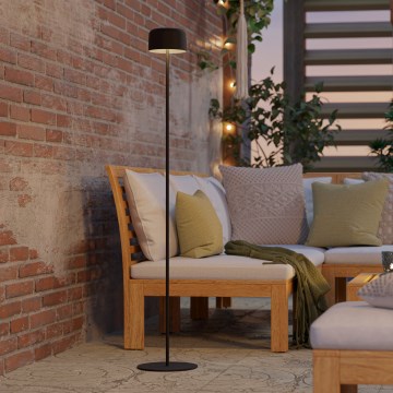 Eglo - LED Solární nabíjecí dotyková stojací lampa LED/2,8W/3,7V 1800 mAh IP44 černá