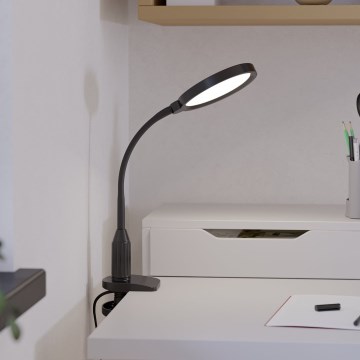 Eglo - LED Stmívatelná flexibilní lampa s klipem LED/5,5W/230V 2700/4000/6500K černá