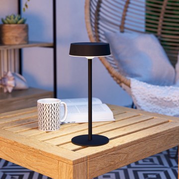 Eglo - LED Stmívatelná solární nabíjecí dotyková stolní lampa LED/3W/5V 3000-6000K 1800 mAh IP44 černá