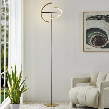 Eglo - LED Stmívatelná stojací lampa 2xLED/8,8W/230V zlatá/černá