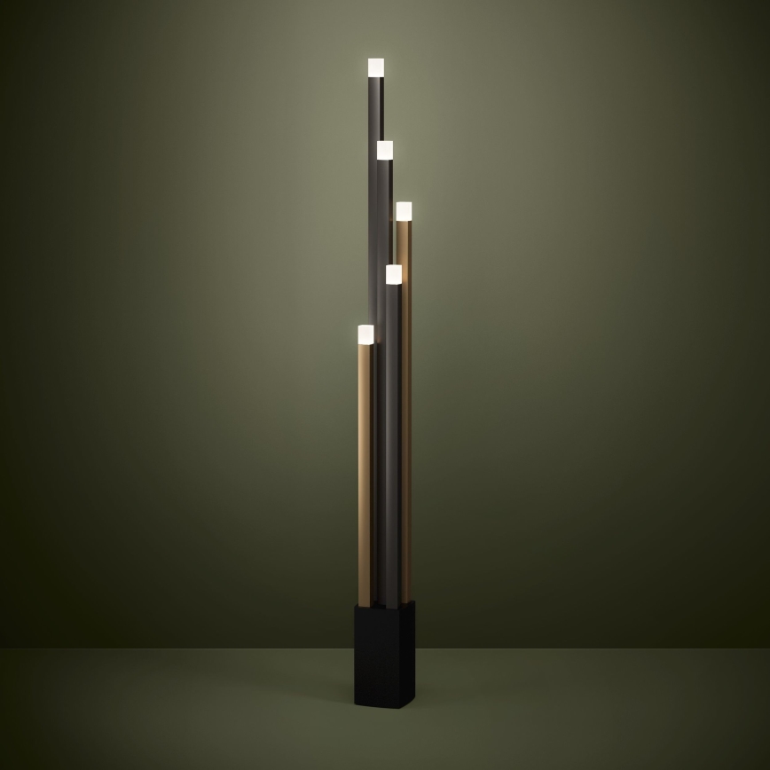 Eglo - LED Stmívatelná stojací lampa 5xLED/3,7W/230V 3000K antracit/zlatá