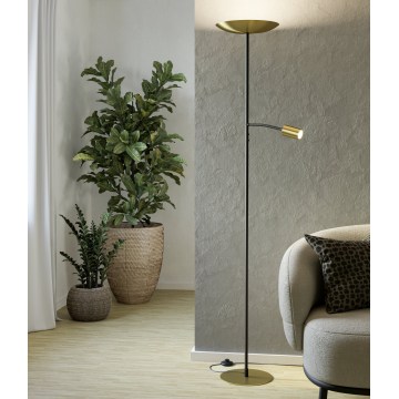 Eglo - LED Stmívatelná stojací lampa LED/26,5W/230V + LED/4W zlatá