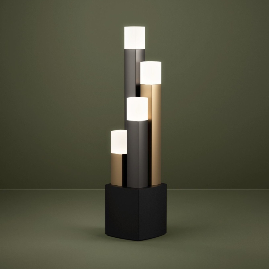 Eglo - LED Stmívatelná stolní lampa 4xLED/3,7W/230V 3000K antracit/zlatá