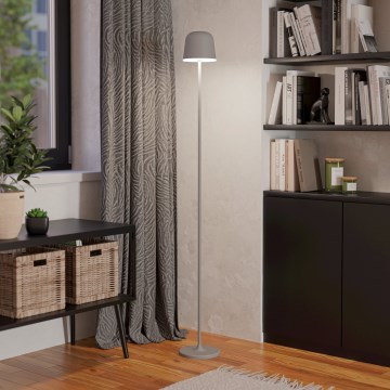 Eglo - LED Stmívatelná venkovní nabíjecí stojací lampa LED/4,3W/5V 2400/3000/4000K IP54 šedá