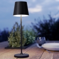 Eglo - LED Stmívatelná venkovní nabíjecí stolní lampa LED/3,8W/5V 2400/3000/4000K 2000 mAh IP44 černá