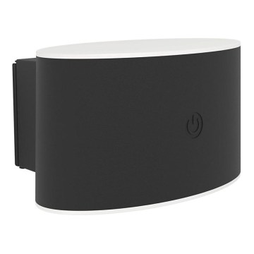 Eglo - LED Stmívatelné nabíjecí dotykové venkovní nástěnné svítidlo LED/5W/5V 2000 mAh 3000/4000/6500K IP44 černá