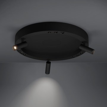 Eglo - LED Stmívatelné stropní svítidlo 3xLED/8W/230V + 3xLED/8,5W 3000K černá + dálkové ovládání