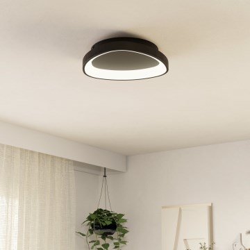 Eglo - LED Stmívatelné stropní svítidlo LED/12W/230V 2700-6500K černá + dálkové ovládání