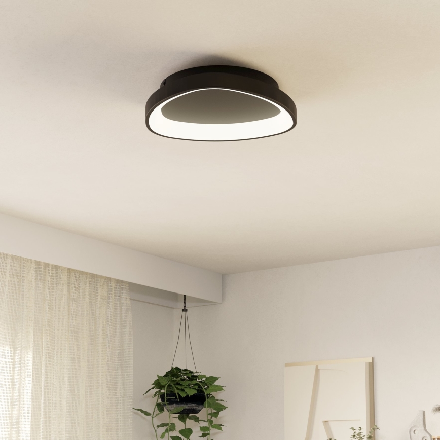 Eglo - LED Stmívatelné stropní svítidlo LED/12W/230V 2700-6500K černá + dálkové ovládání