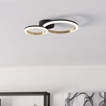 Eglo - LED Stmívatelné stropní svítidlo LED/12W/230V 4000K černá/zlatá