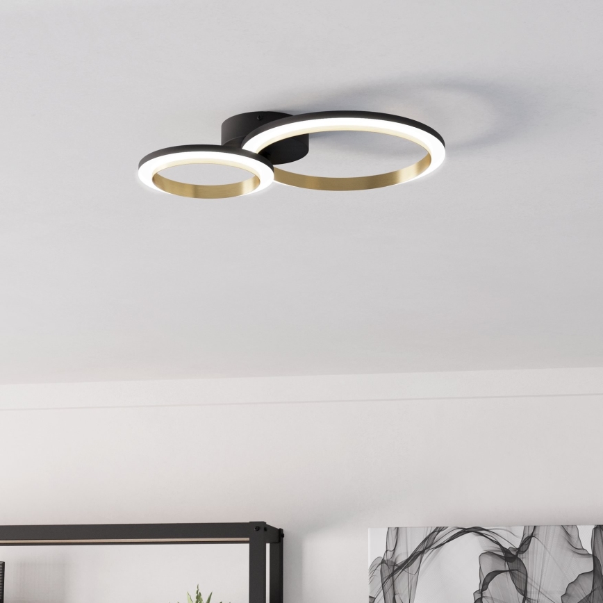 Eglo - LED Stmívatelné stropní svítidlo LED/12W/230V 4000K černá/zlatá