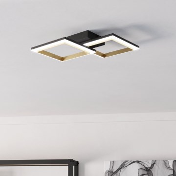 Eglo - LED Stmívatelné stropní svítidlo LED/18,4W/230V 4000K černá/zlatá