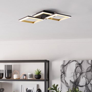 Eglo - LED Stmívatelné stropní svítidlo LED/20W/230V 4000K černá/zlatá