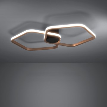 Eglo - LED Stmívatelné stropní svítidlo LED/20W/230V zlatá + dálkové ovládání