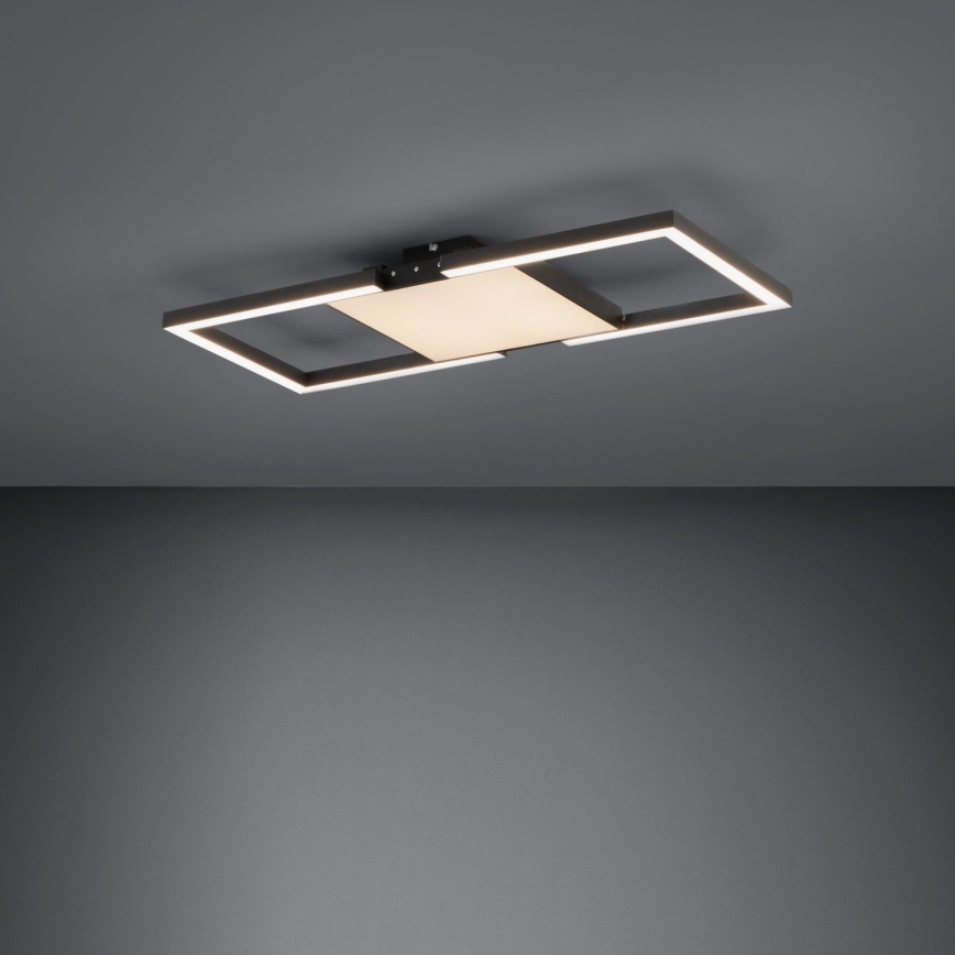 Eglo - LED Stmívatelné stropní svítidlo LED/26,2W/230V 2700-6500K černá + dálkové ovládání