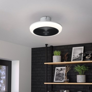 Eglo - LED Stmívatelné stropní ventilátor 3xLED/8,5W/230V 2700-6500K pr. 45,5 cm černá + dálkové ovládání